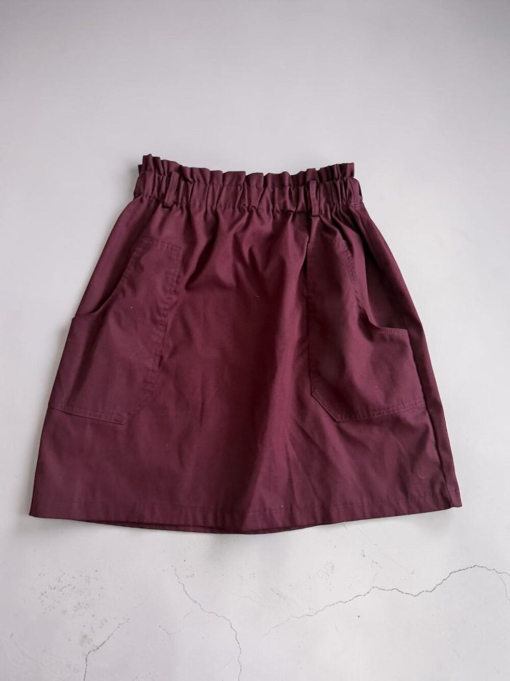 KANCY KOLE Burgundy High Waist Pull On Skirt Size Medium